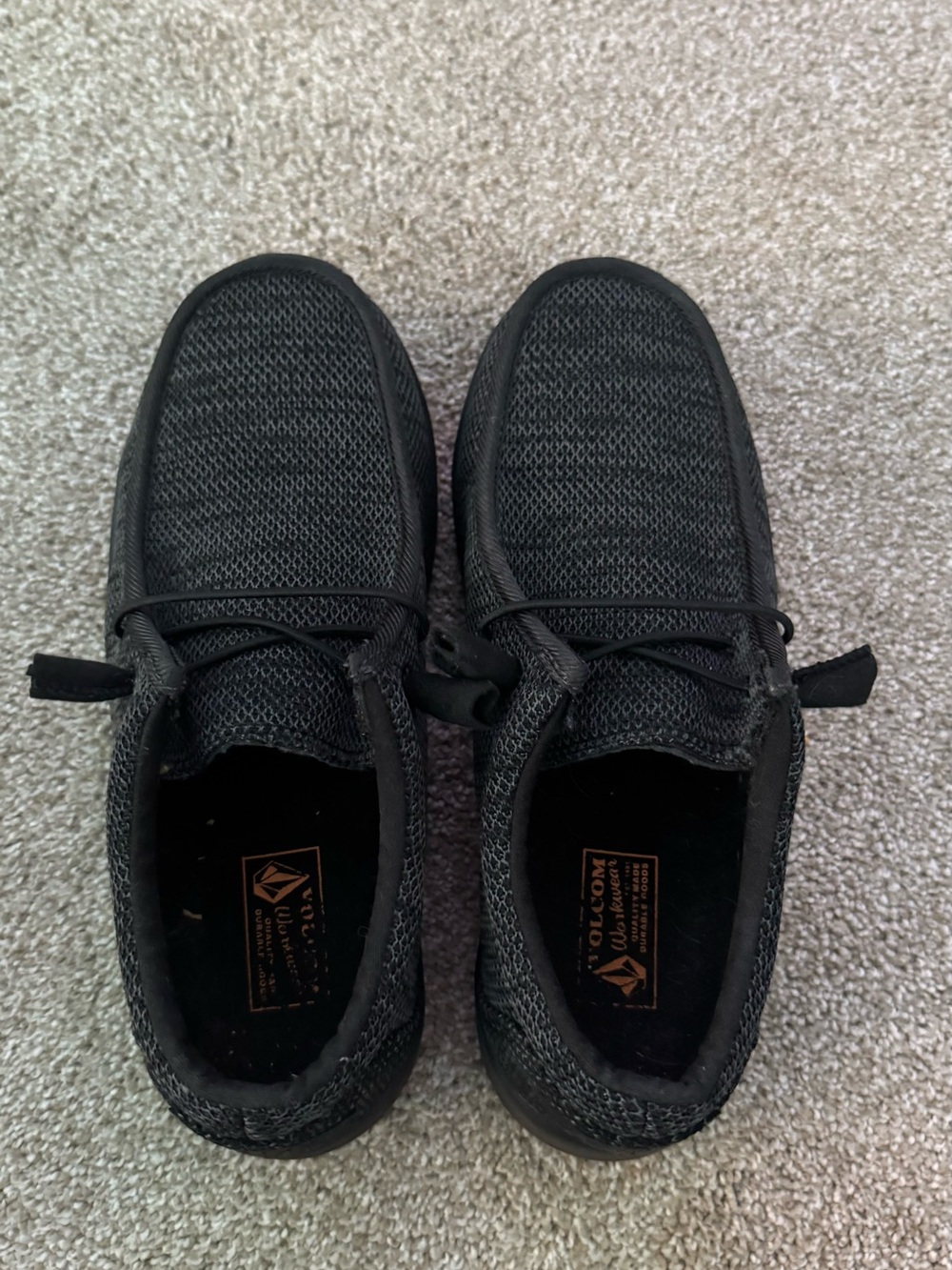 Volcom Black Steel Toe Slip-ons
